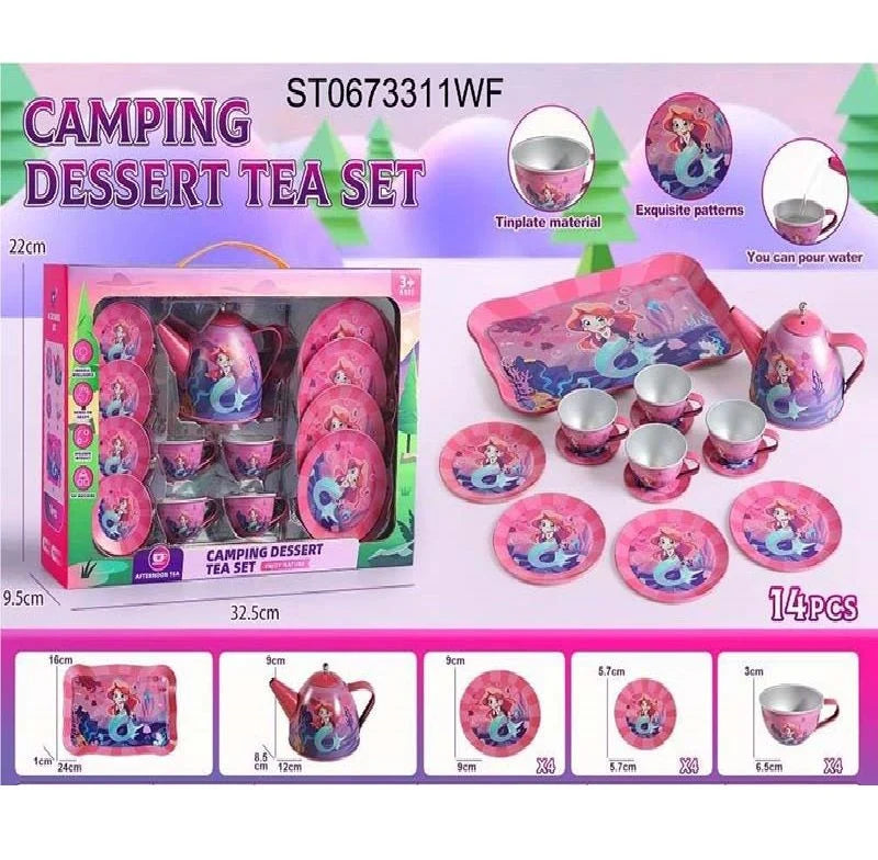 Metal Tea Set,14Pcs,W.Bx