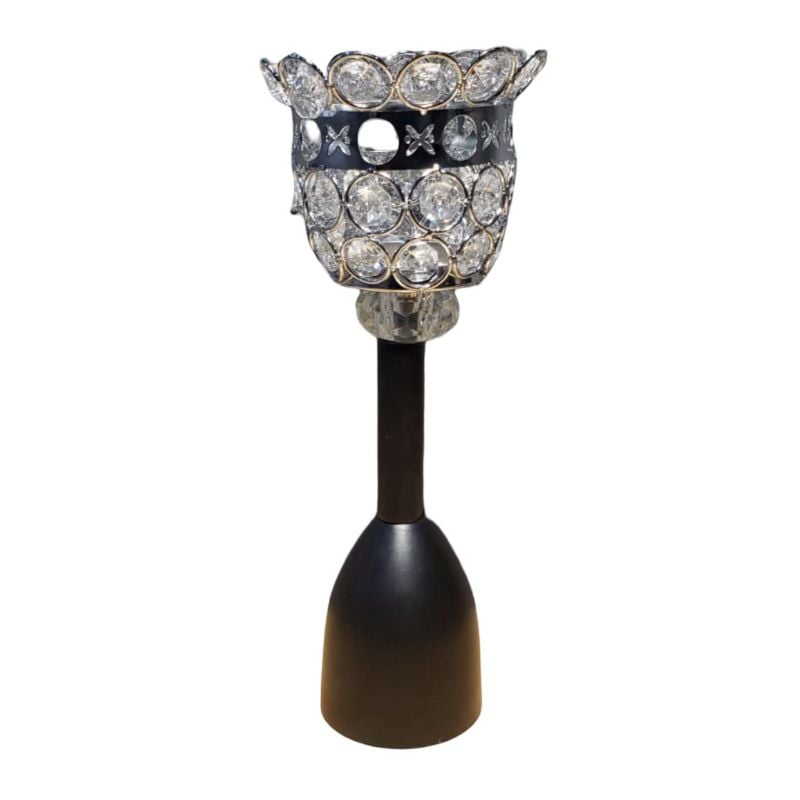 Silver Crystal Candle Stand {Large Size}