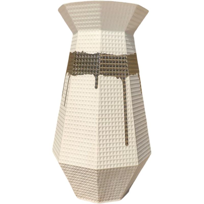 White & Gray Vase L 16-9