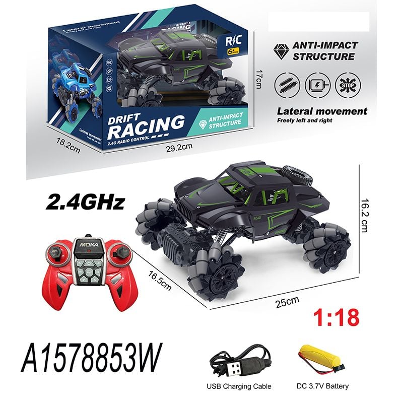1:18 R/C Sliding Car, 2.4G, With 3.7V Li