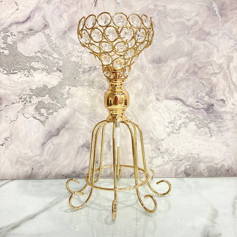 Crystal-encrusted Candle Stand