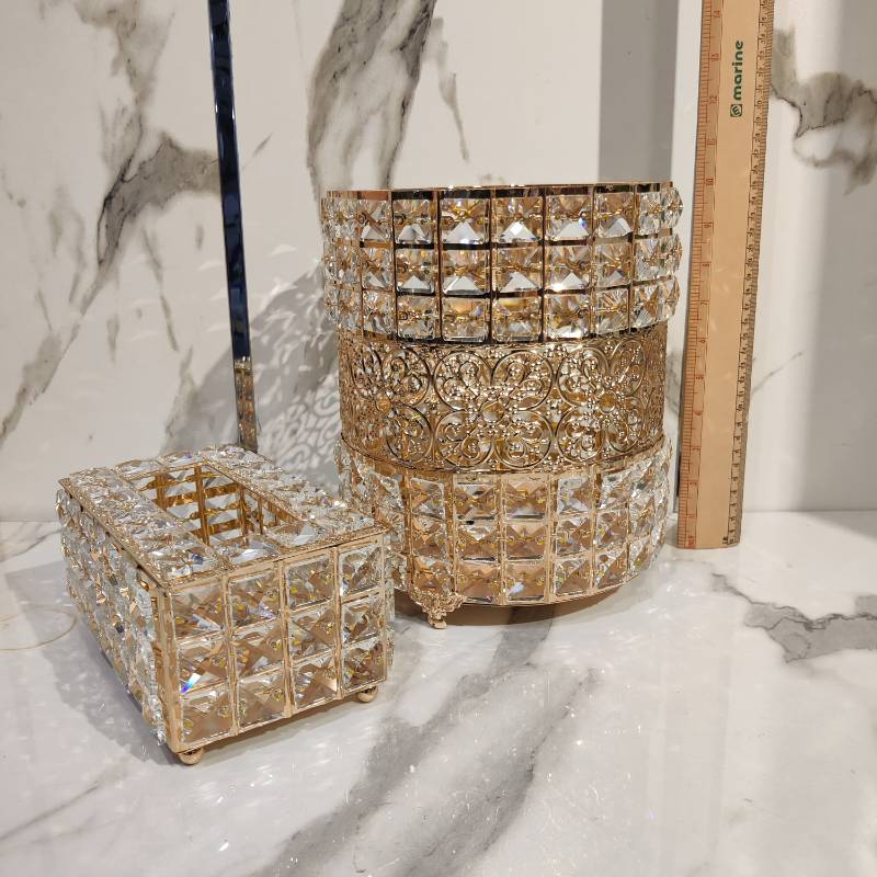 Modern Series Dustbin & Tissue Set