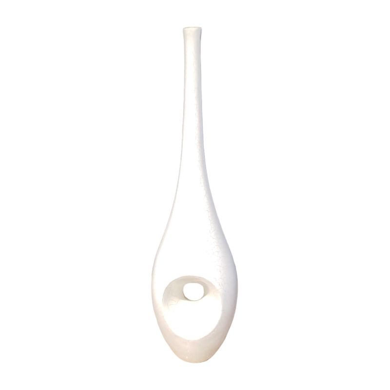 White Open Floor Vase