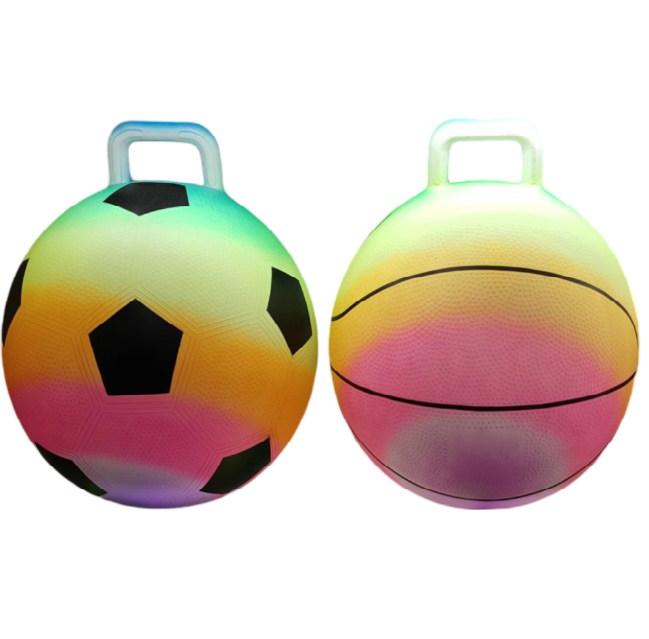 55cm Hop-Ball Rainbow handle {Each Piece}