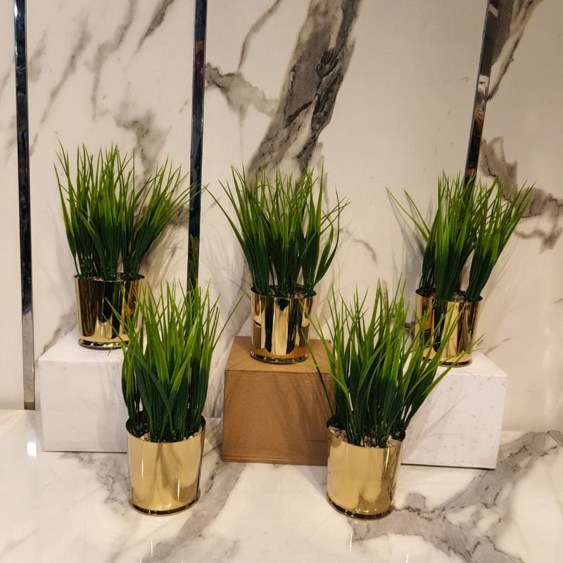 Circular Golden Pot Small 2