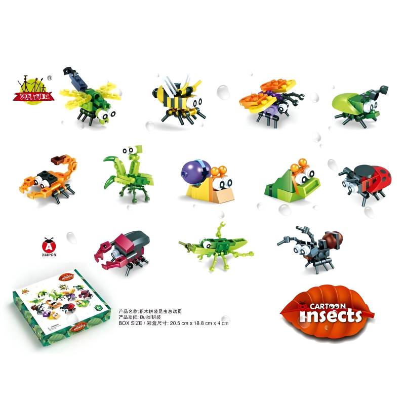 Insects Blocks 12 Pcs D.Bx Loose Packing