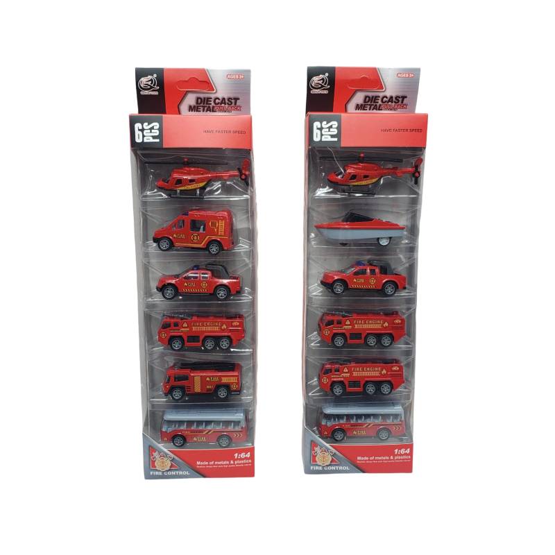 1:64 P B Die Cast Fire Fighter Cars, 12