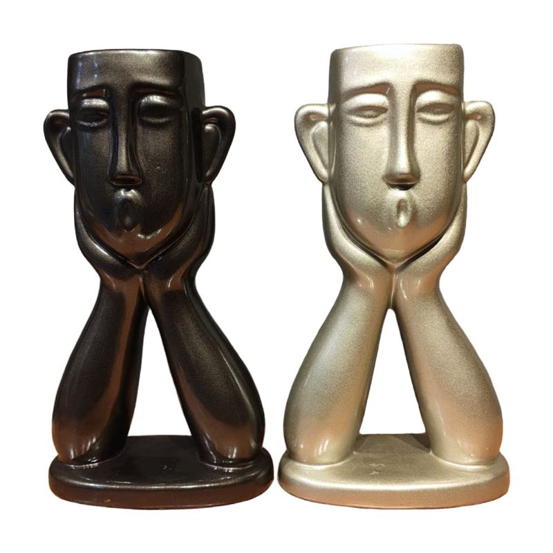 OOO Face Vase Ceramic {Each Piece}
