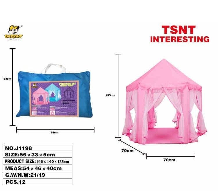 Tent Set,Pink Color,Pvc Hand Bag