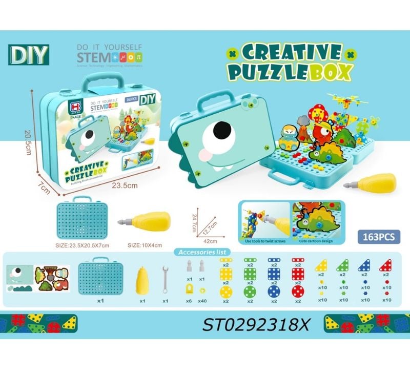 Dinosaur Creative Puzzle Box, W/O Electr