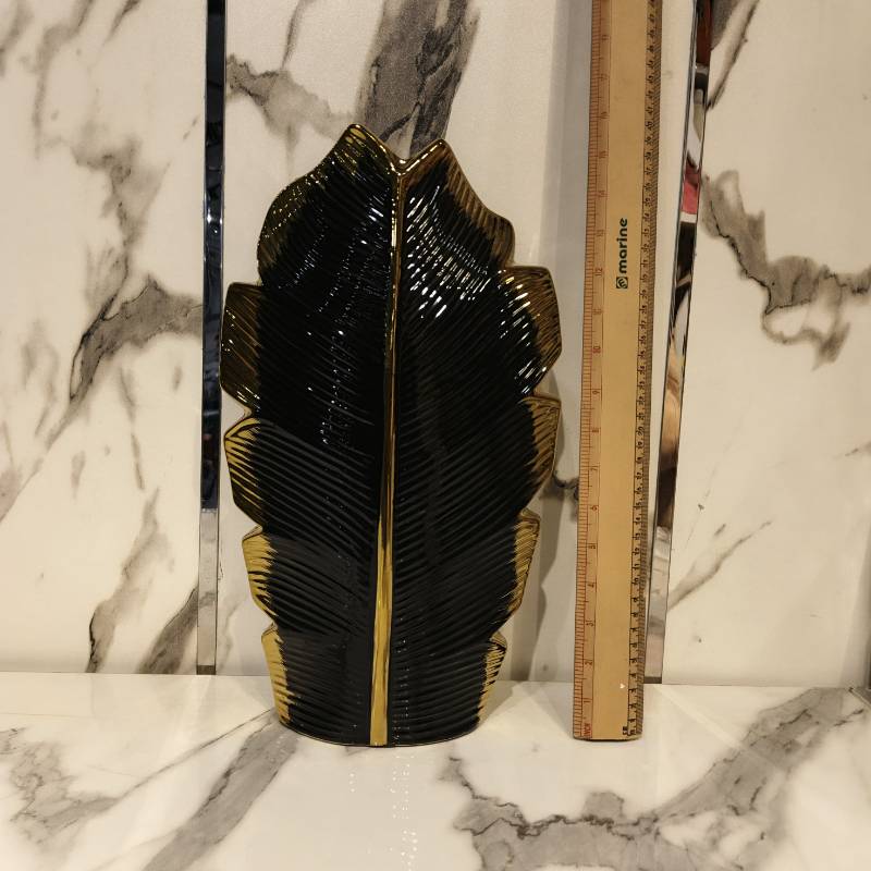 Leaf Shaped White Vase New