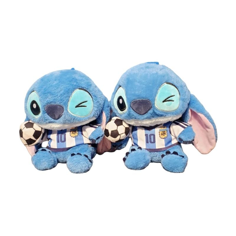 Stitch With Football Sitting 25Cm {Each Piece}