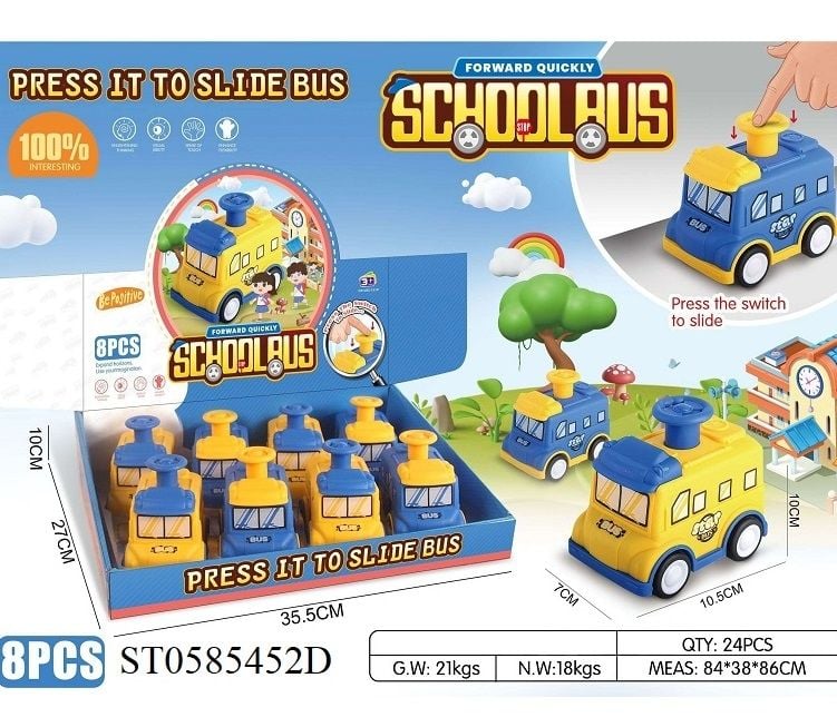 MINI Press down School Bus {Each Piece}