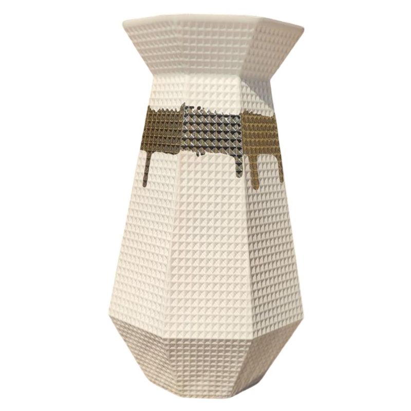 White & Gray Vase M 16-8