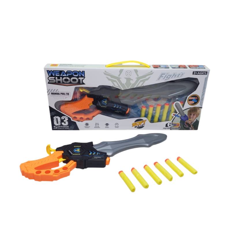 Soft Bullet Gun, 2 Colors Mixed, W.Box B