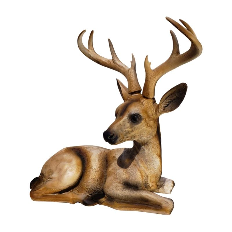 Deer Sitting Decor Piece Resin {Large}