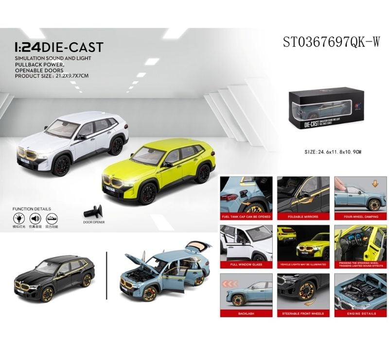 1:24 P/B Bmw Xm Metal Car,W.Light,Sound, {Each Piece}