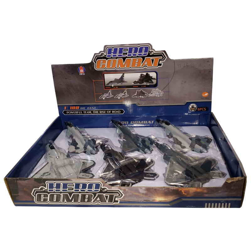 Steel Combat Jet Diecast P/B {Each Piece}