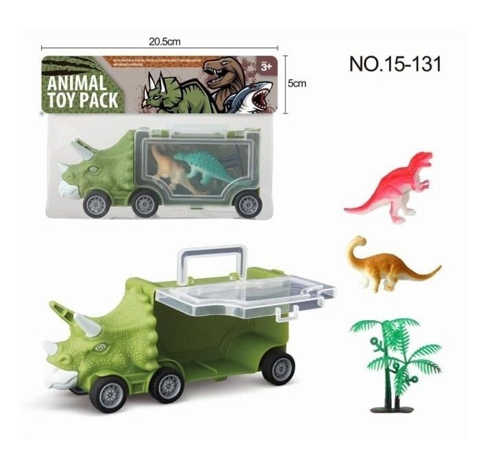 Dino Truck, W/2Pcs Dinosaur, Pv