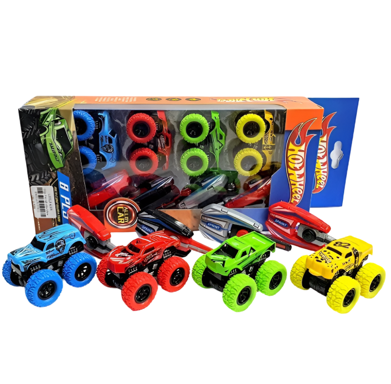 Die Cast Cars Set 4Pcs,W.Bx