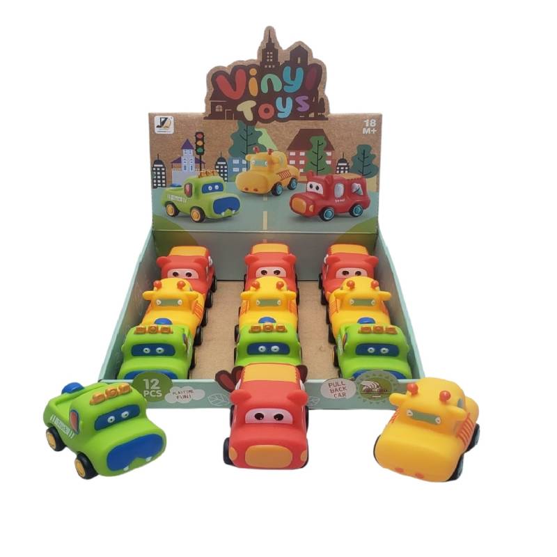 Soft Plastic Cartoon Car (12Pcs)