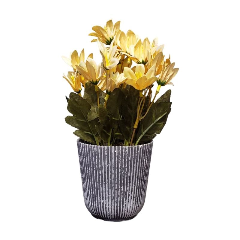 Grey bloom pot