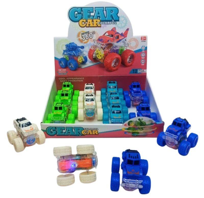 Gear Friction Car With lights 12Pcs Box6