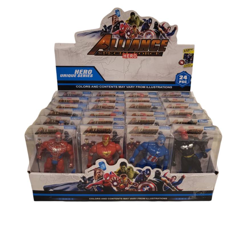 Hero Set,W/Light.24Pcs/D.Box, Flat Packi
