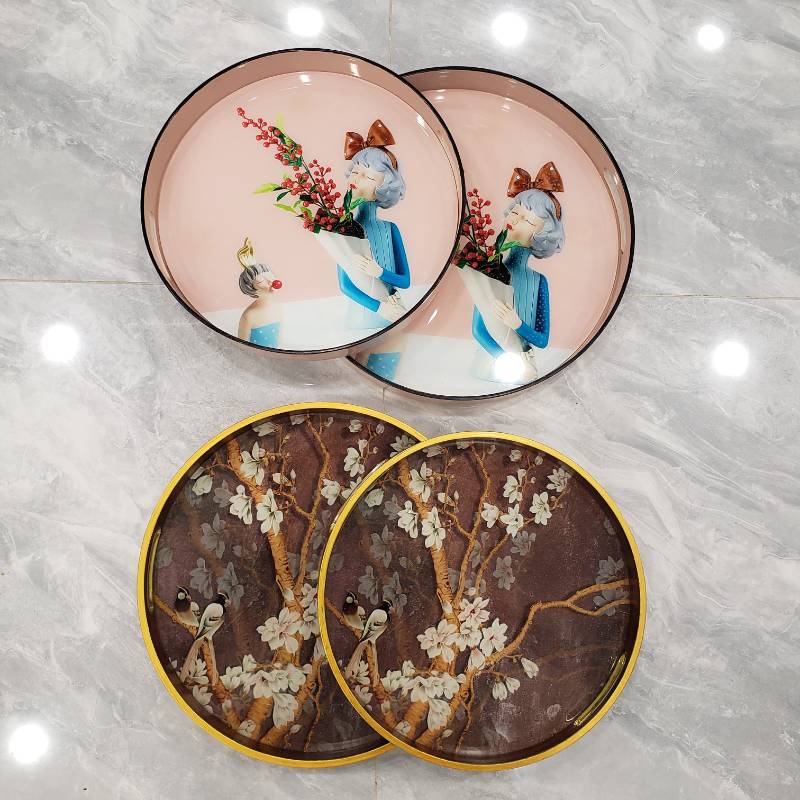 Tray Square Leaf Design