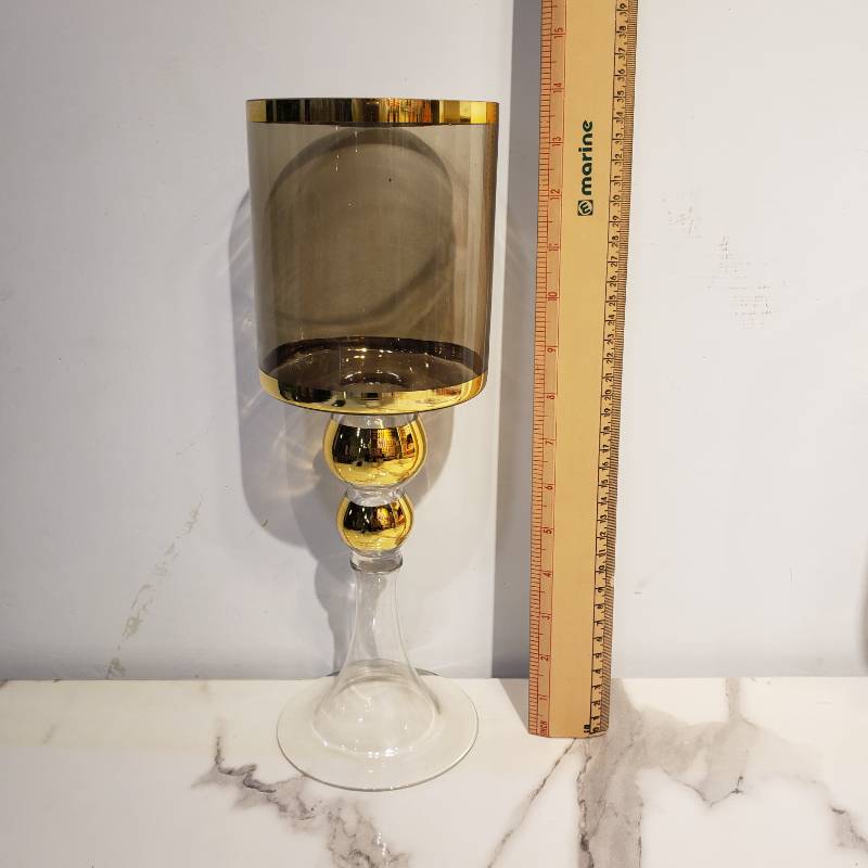 Smoky Gold Candle Stand {Medium Size}