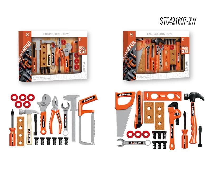 Tool Set, 2 Asst, 24Pcs, W.Bx, Flat Packing