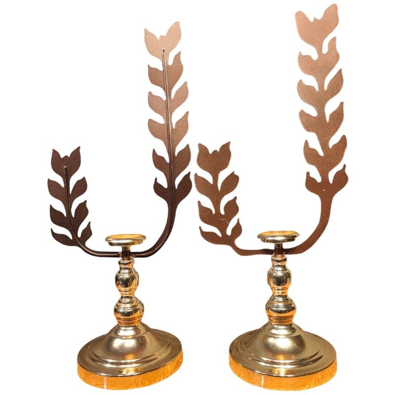 Brown Leaves Candle Stand {Each Piece}