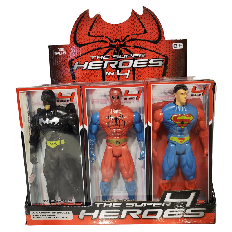 Hero Set.Batman/Spiderman/Superman.W/Lig