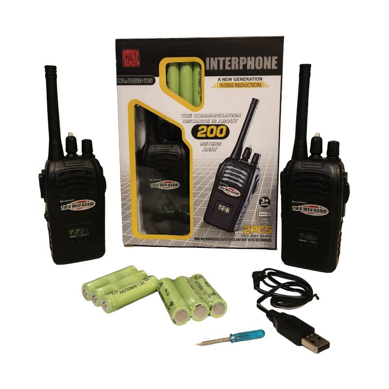 Walkie Talkie W/Time Display W/Usb Recha