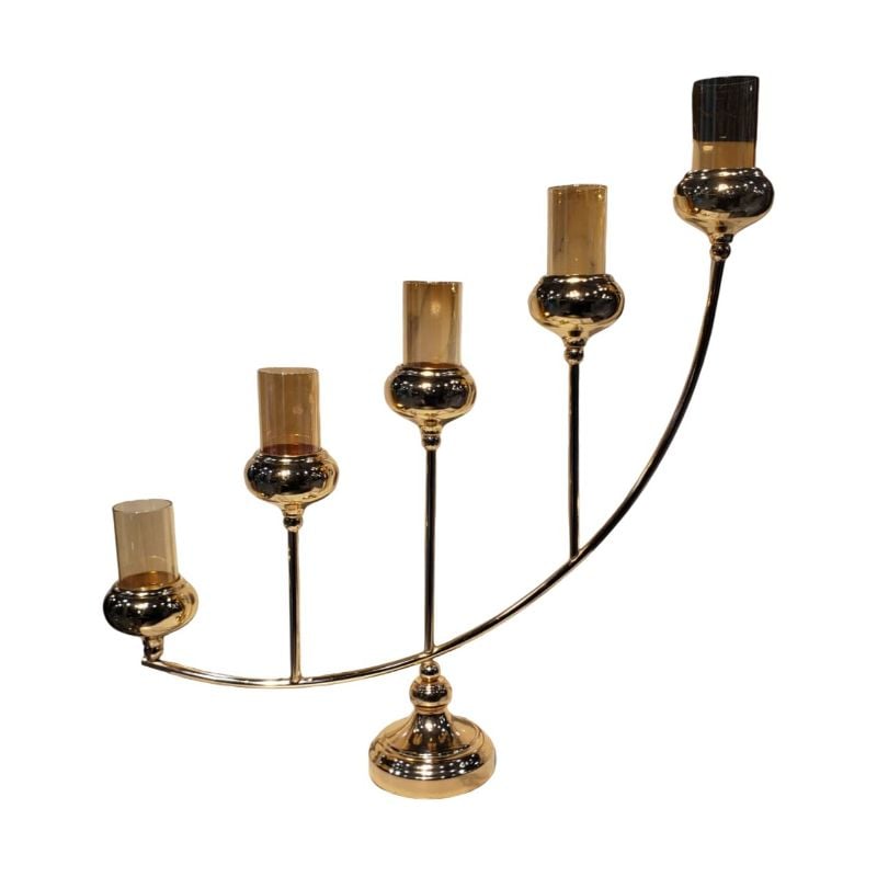 Candle Stand Golden 5 Pcs Without Candle