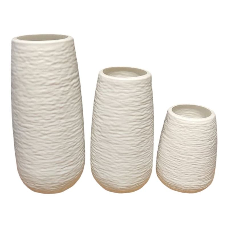 PVS Textured Vase {3Pcs set}