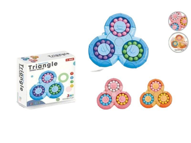 3 In 1 Double Flip Triangle Stress Releif Toy
