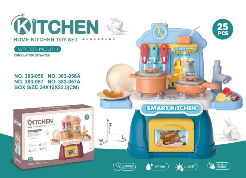 Frozen My Modern Kitchen Playset – Kids Blue Mini Kitchen Set with Lights, Sound & Accessories