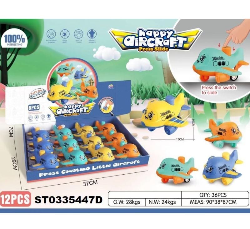 Press&Go Plane,12Pcs/D.Bx