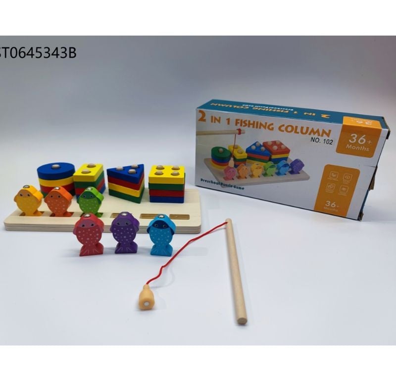 Wooden 2 In 1 Fishing,Pbx