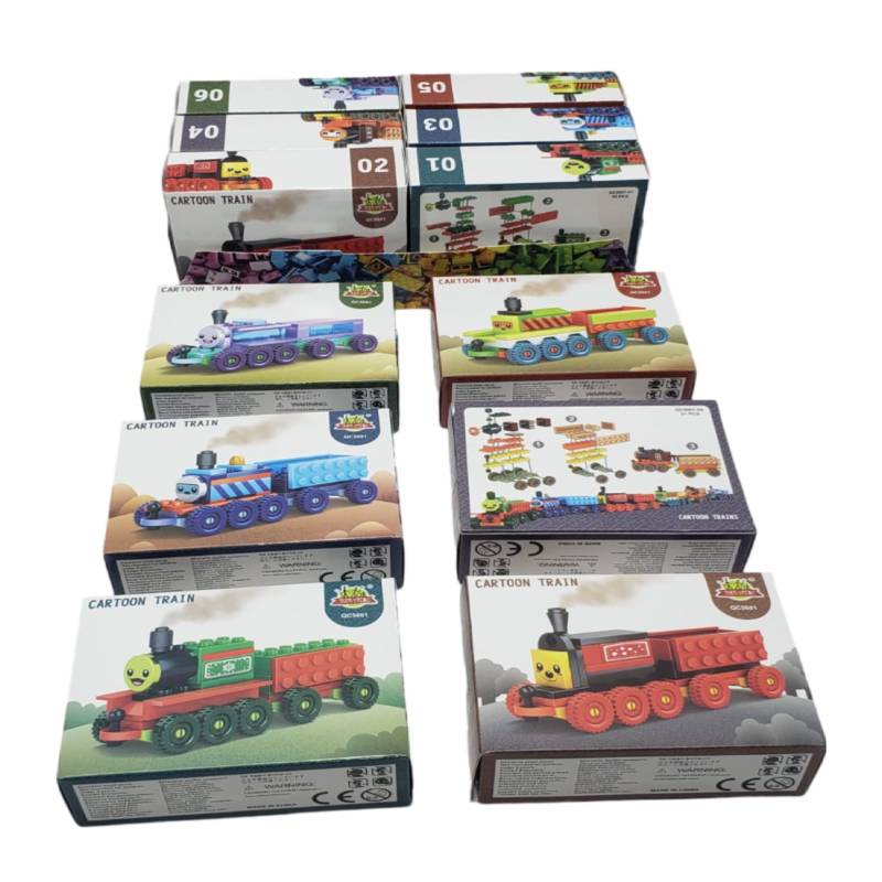 Cartoon Train Block 6 Pcs D.Bx Loose Pa