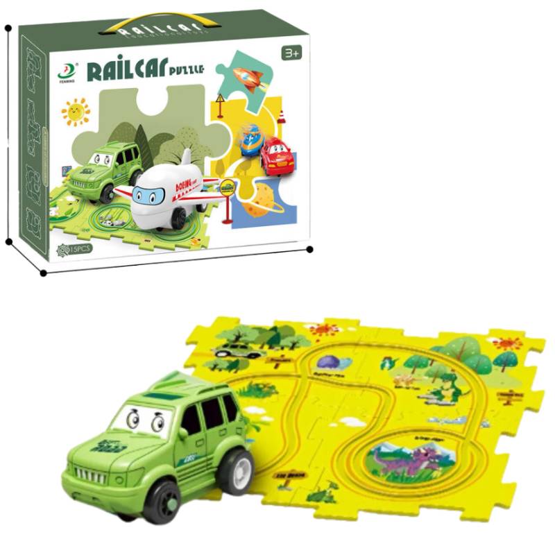 5Pcs Railway Puzzle Set, The B/O Car Use