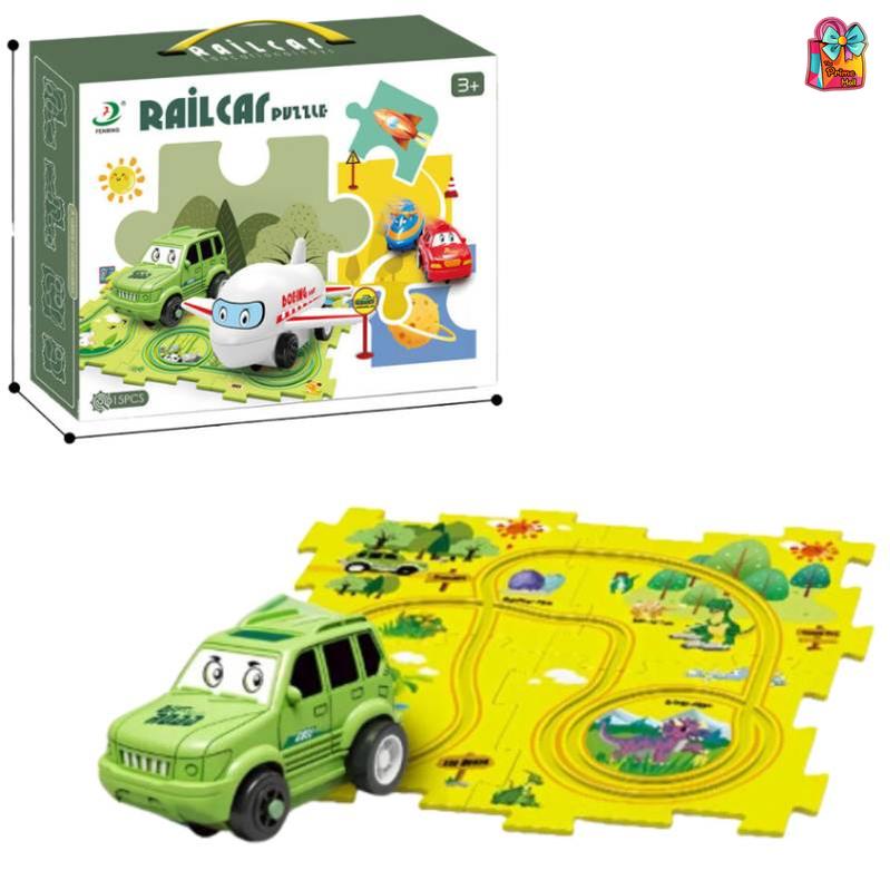 5Pcs Railway Puzzle Set, The B/O Car Use