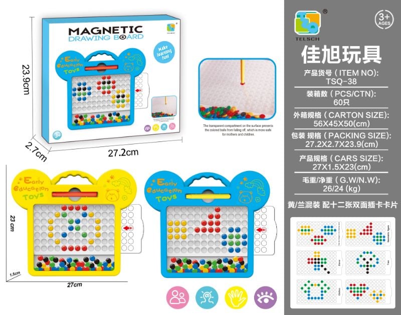 Diy Magnetic Drawing Board W/12 Pages Ca