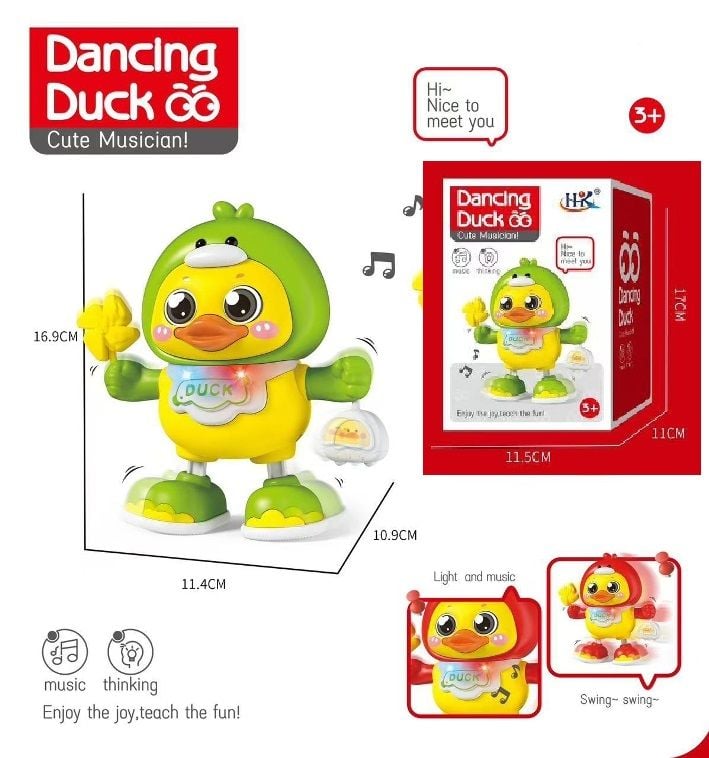 B/O Disco Duckling Sound & Motion Toy