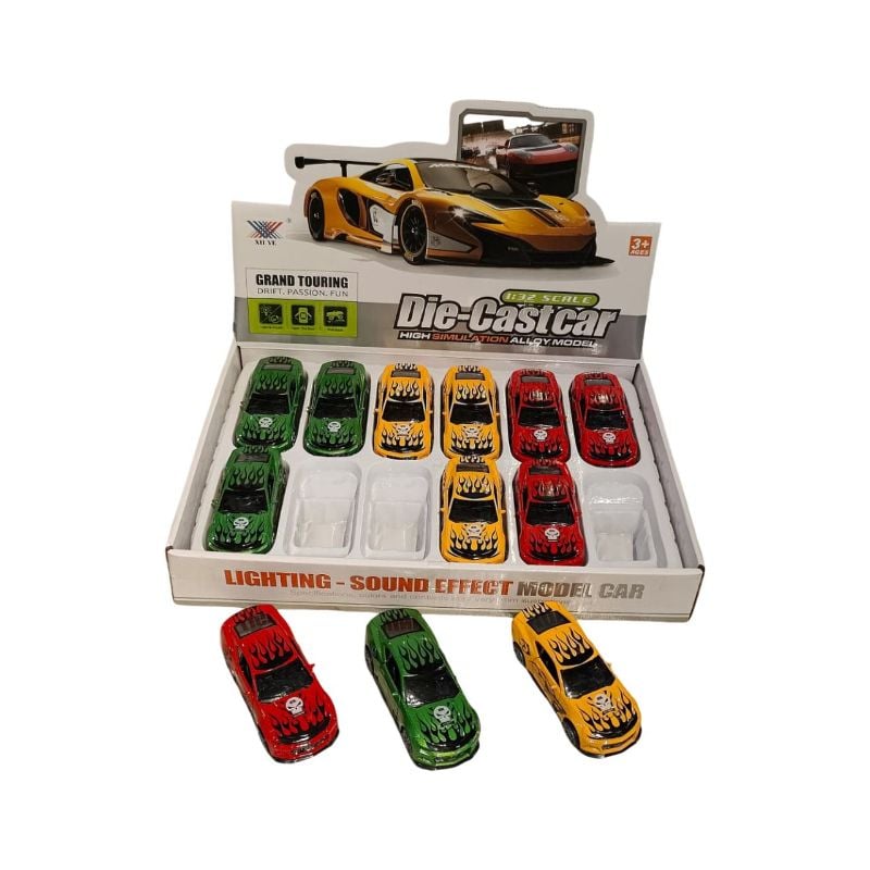 Toy Car Alloy P/B Sound+Light 1:32 {Each Piece}
