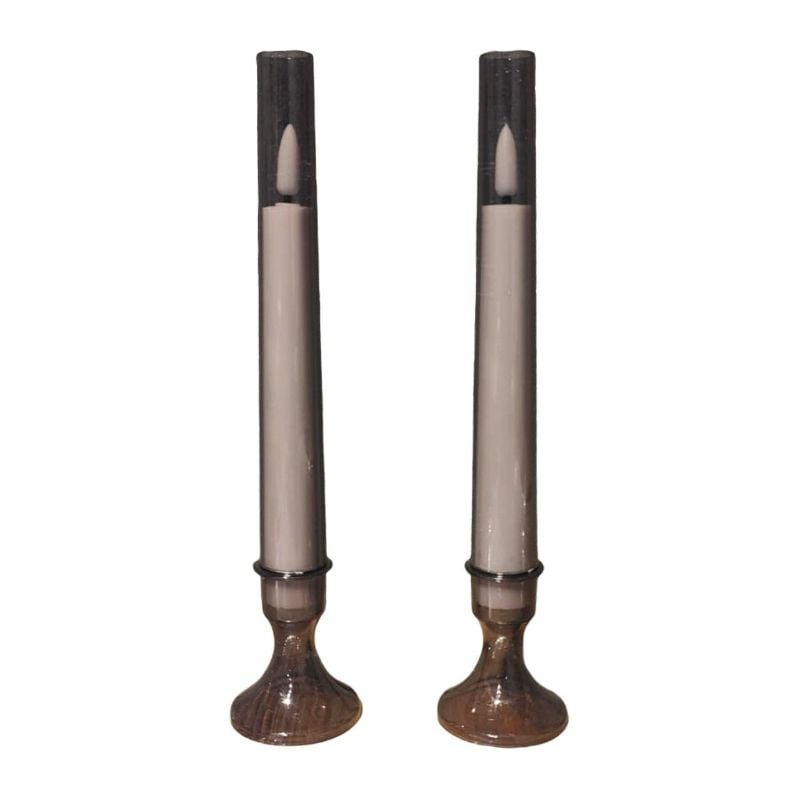 Dinner Candle With Tube Smoke Black