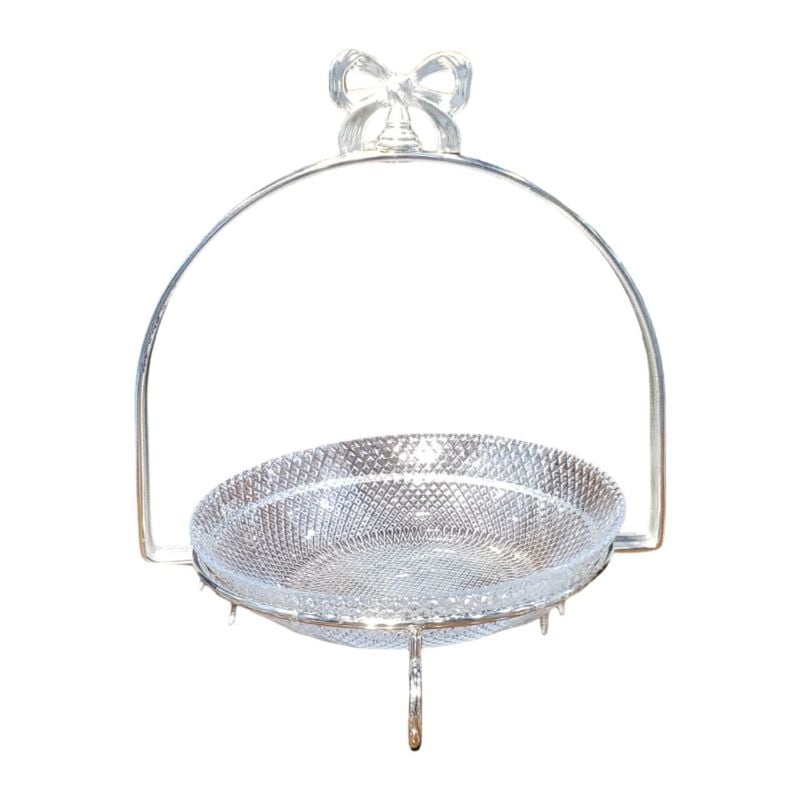 Silver Plater With Glazed Plate