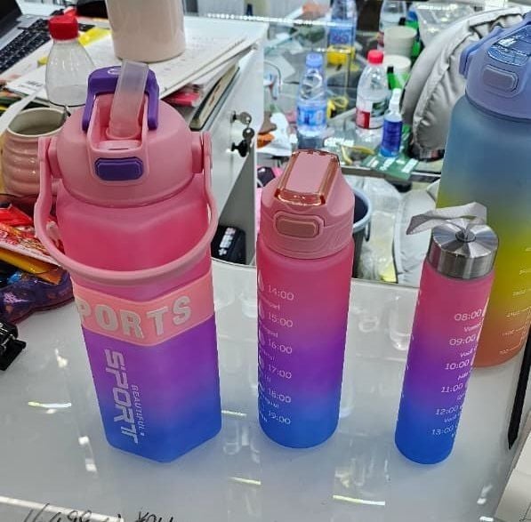 Plastic Bottle,Three Set,Opp,Mix Clr,200