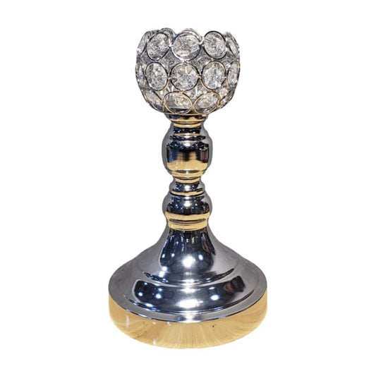 Crystal-beaded Candle Stand